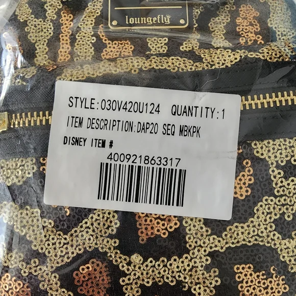 Loungefly Disney Parks MINNIE ANIMAL KINGDOM LEOPARD SEQUIN BACKPACK NWT